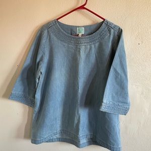 Large denim shirt